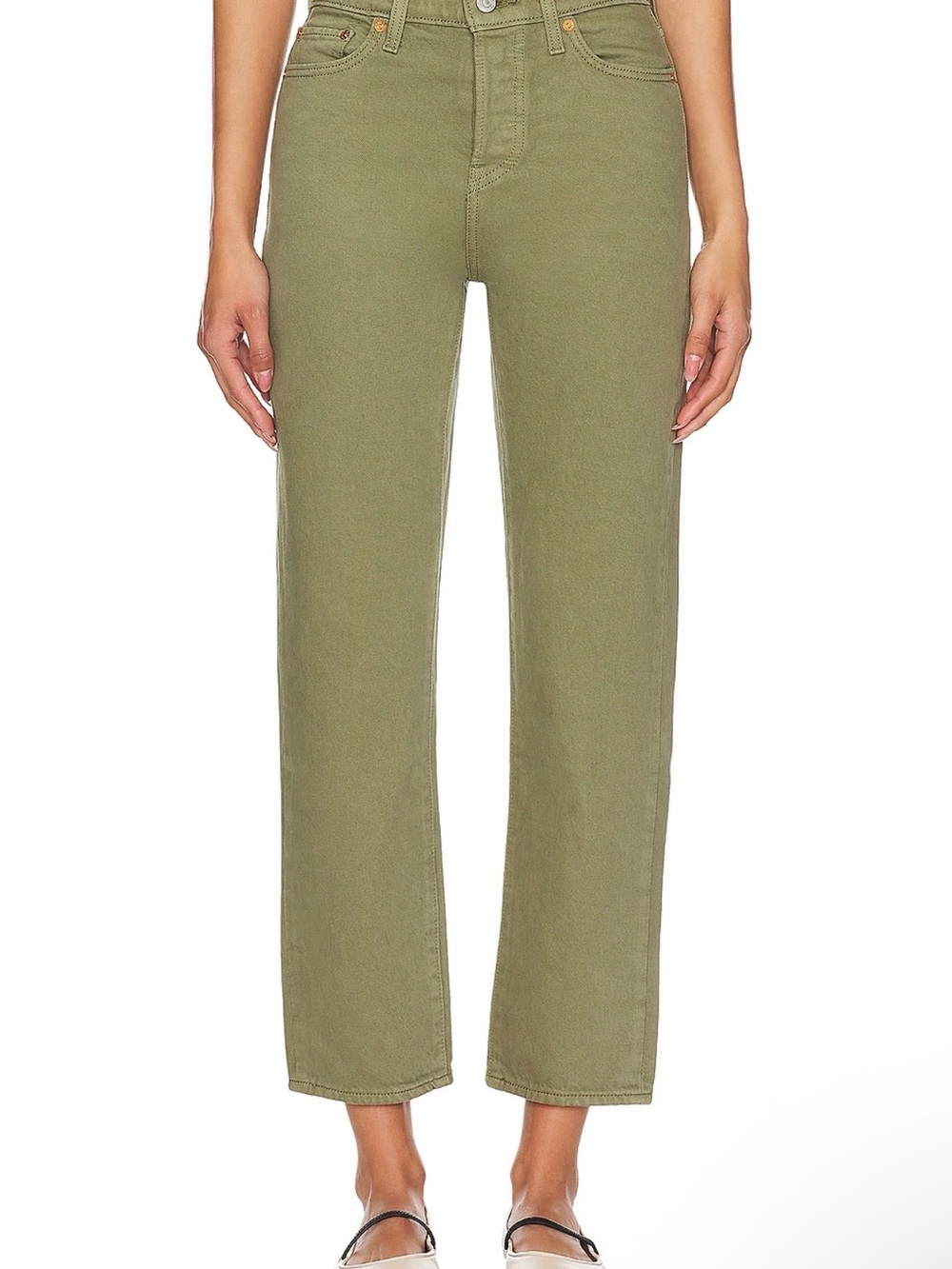 NWT Levi’s Premium Wedgie Straight Jeans- Steeped Lichen Green-sz 31x28